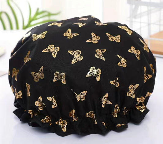 Butterfly Double Layered Shower Cap