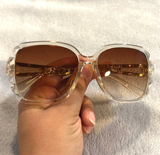 Sparkling Frame Oversized Sunglasses