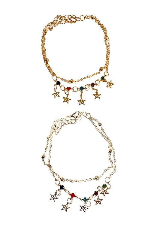 2 Layer Star Anklet