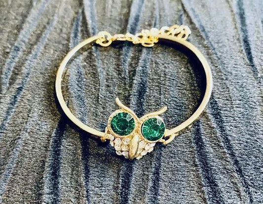 Gold Owl Bracelet
