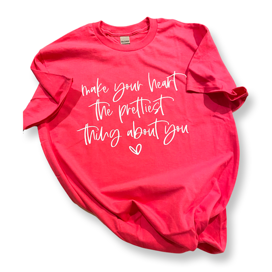 Pink Make Your Heart T-shirt